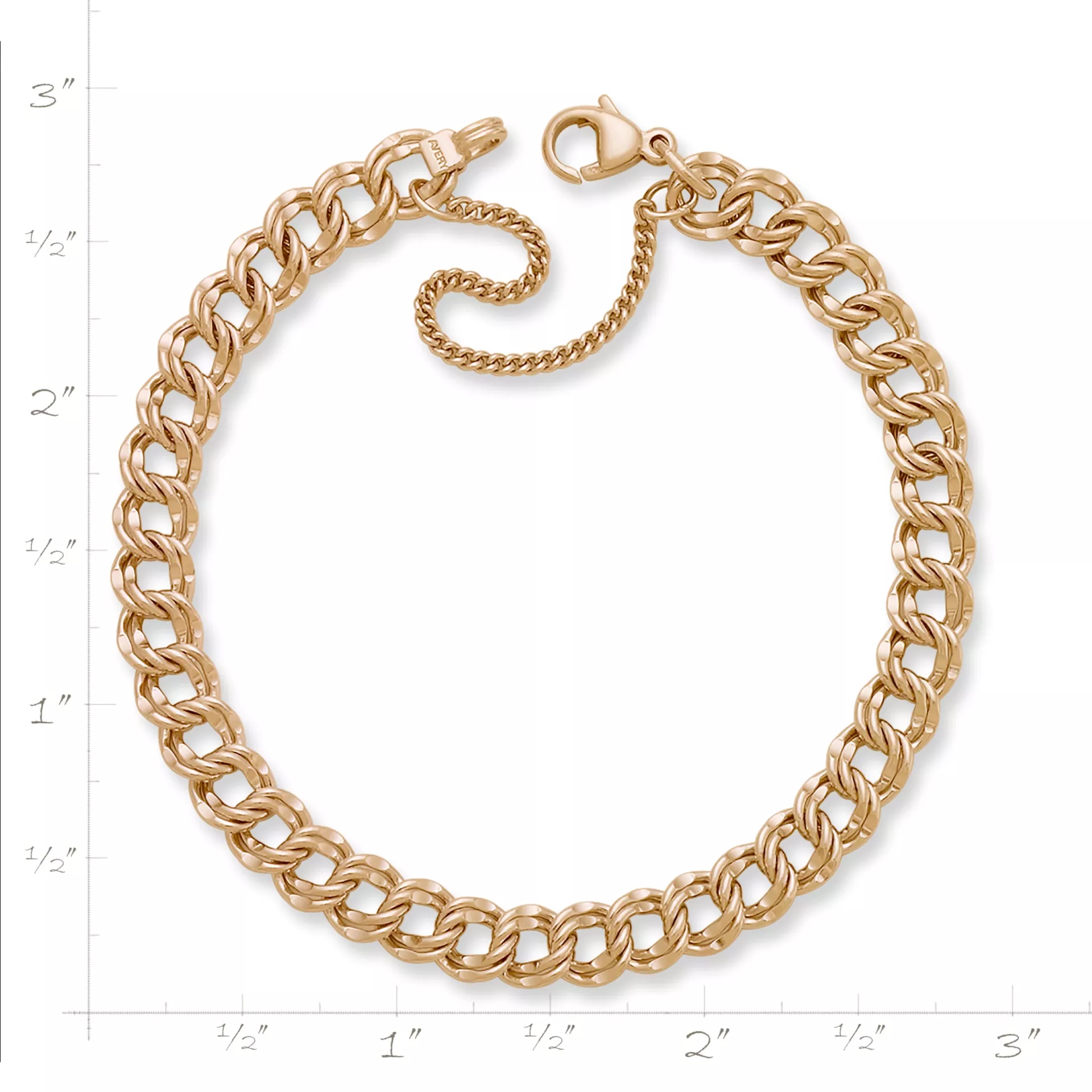 Medium Double Curb Charm Bracelet - Image 2