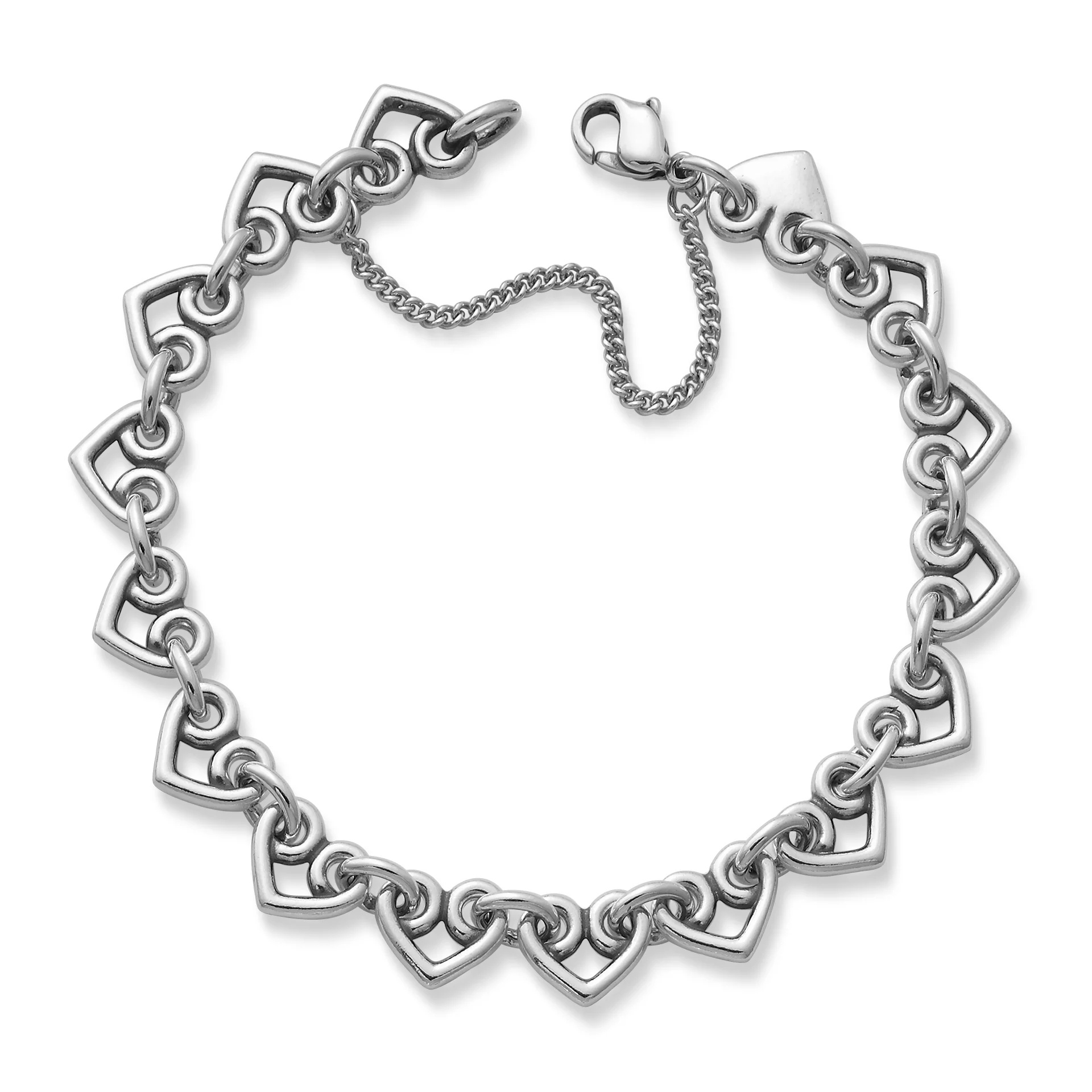 Heart Link Charm Bracelet