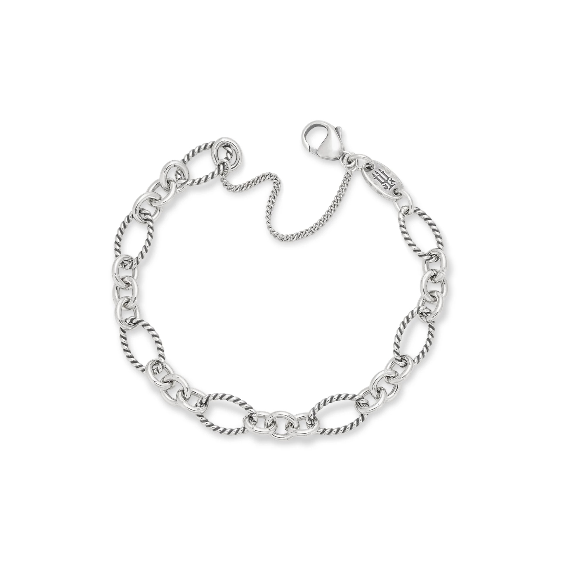 Oval Twist Charm Bracelet