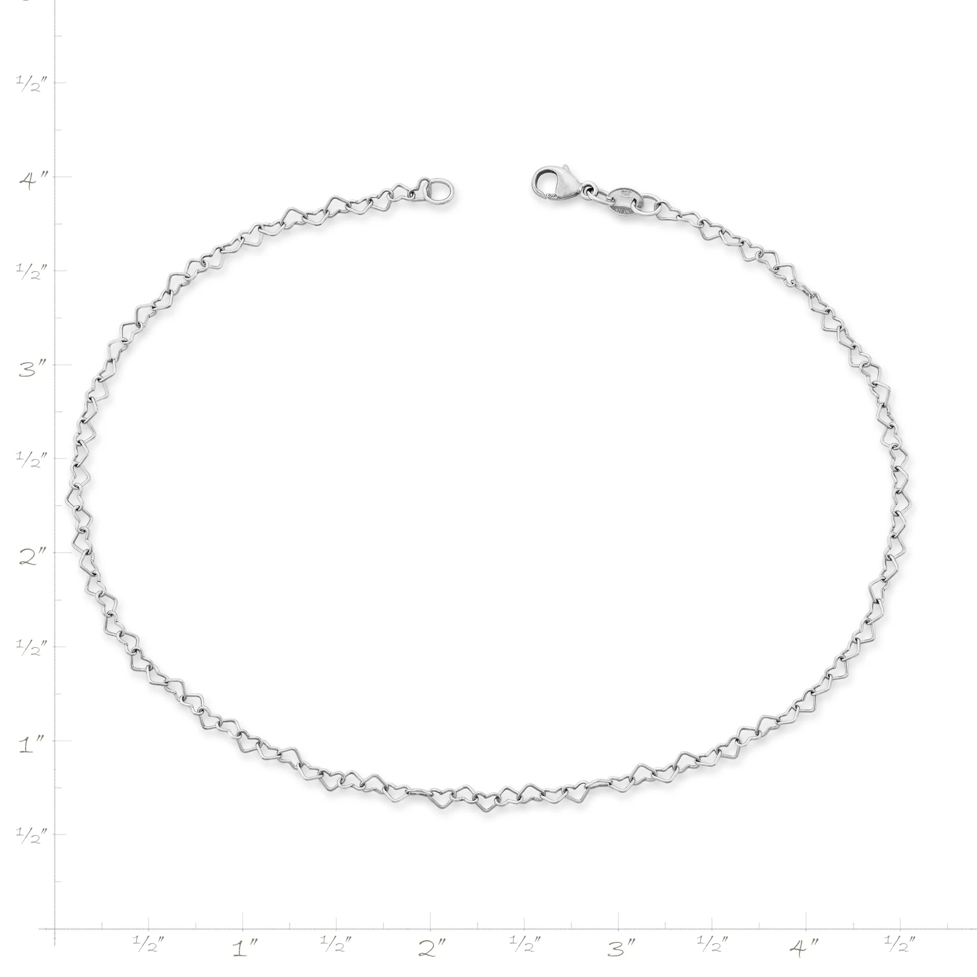 Delicate Connected Hearts Anklet - Image 5