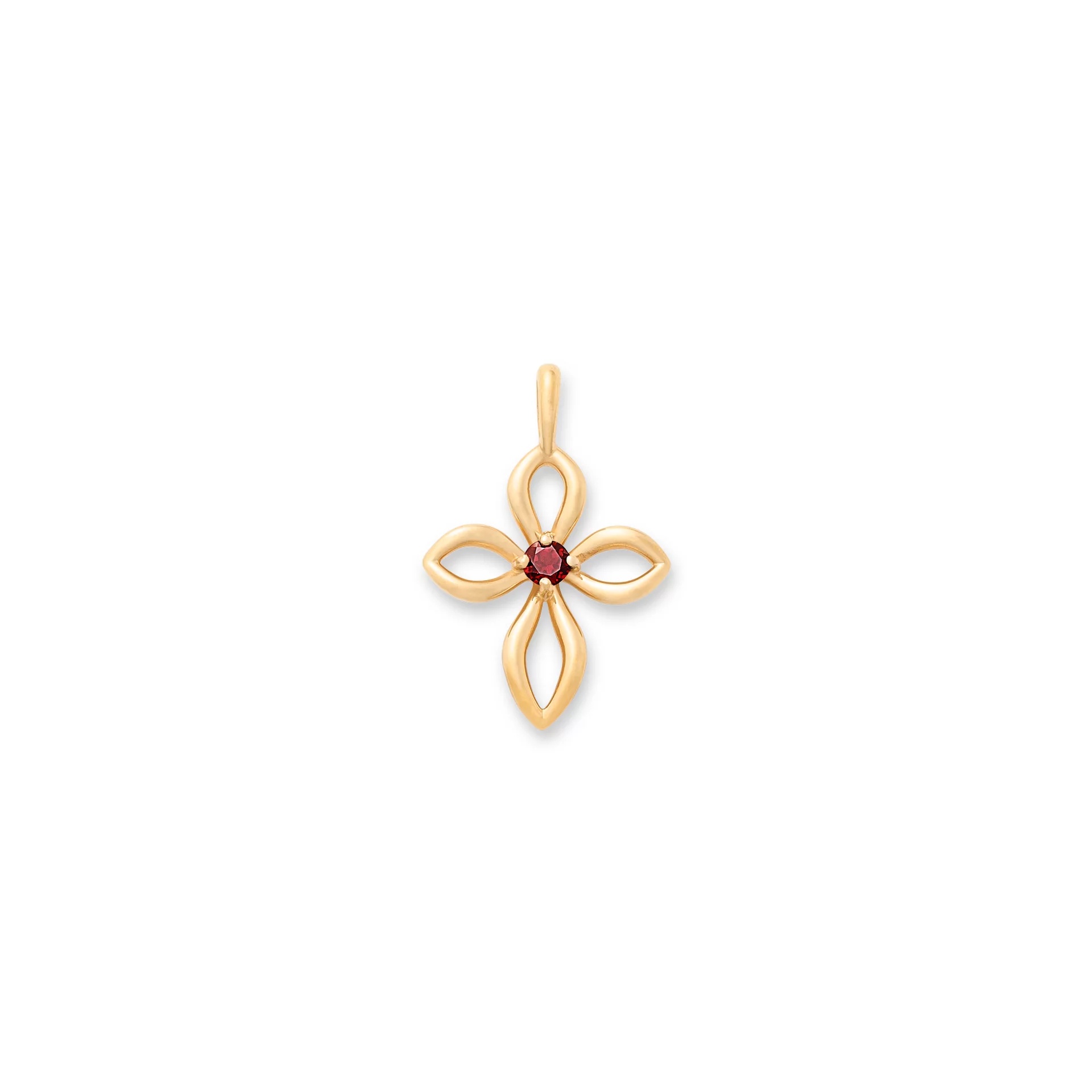 Avery Remembrance Birthstone Cross Pendant
