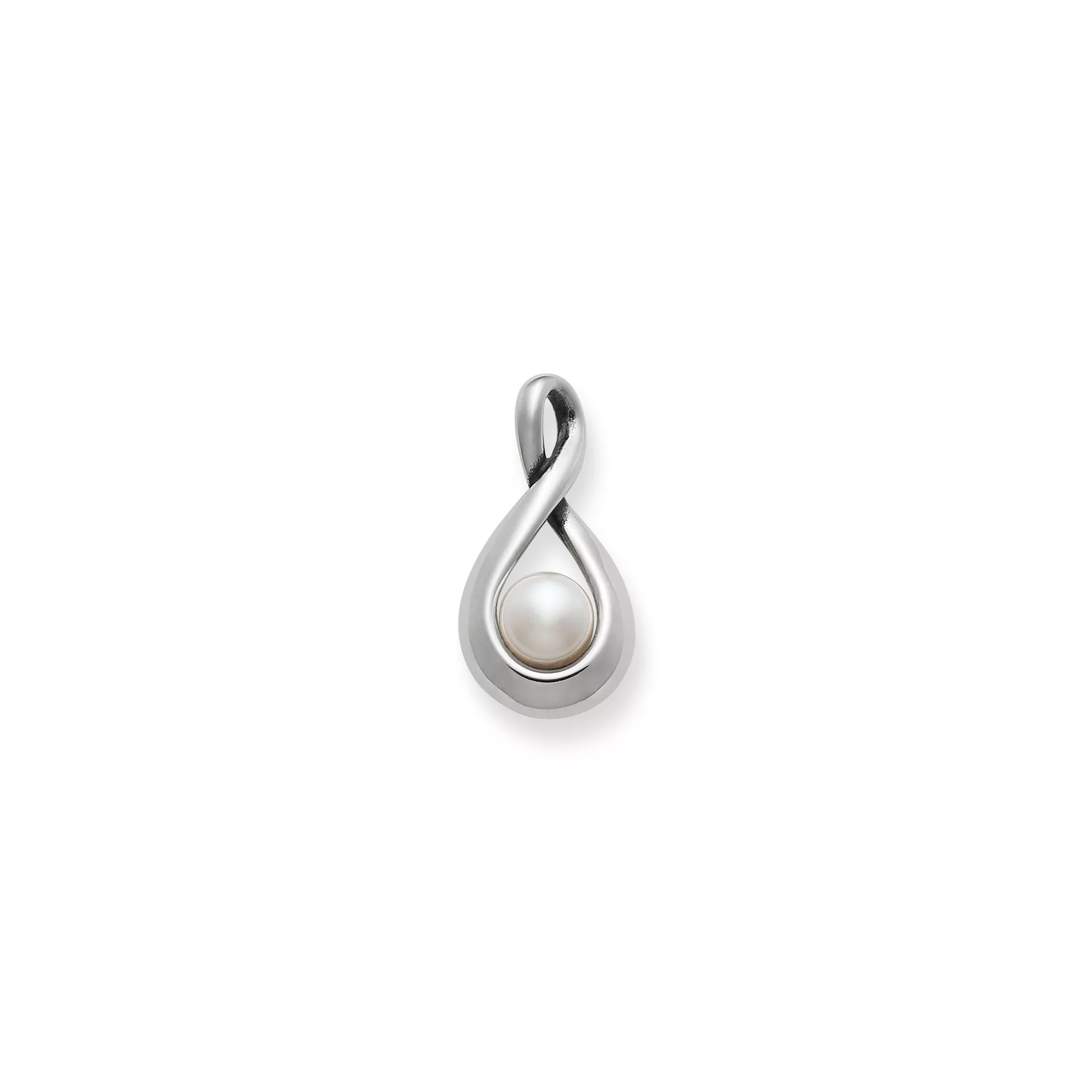 Graceful Twist Pendant with Cultured Pearl