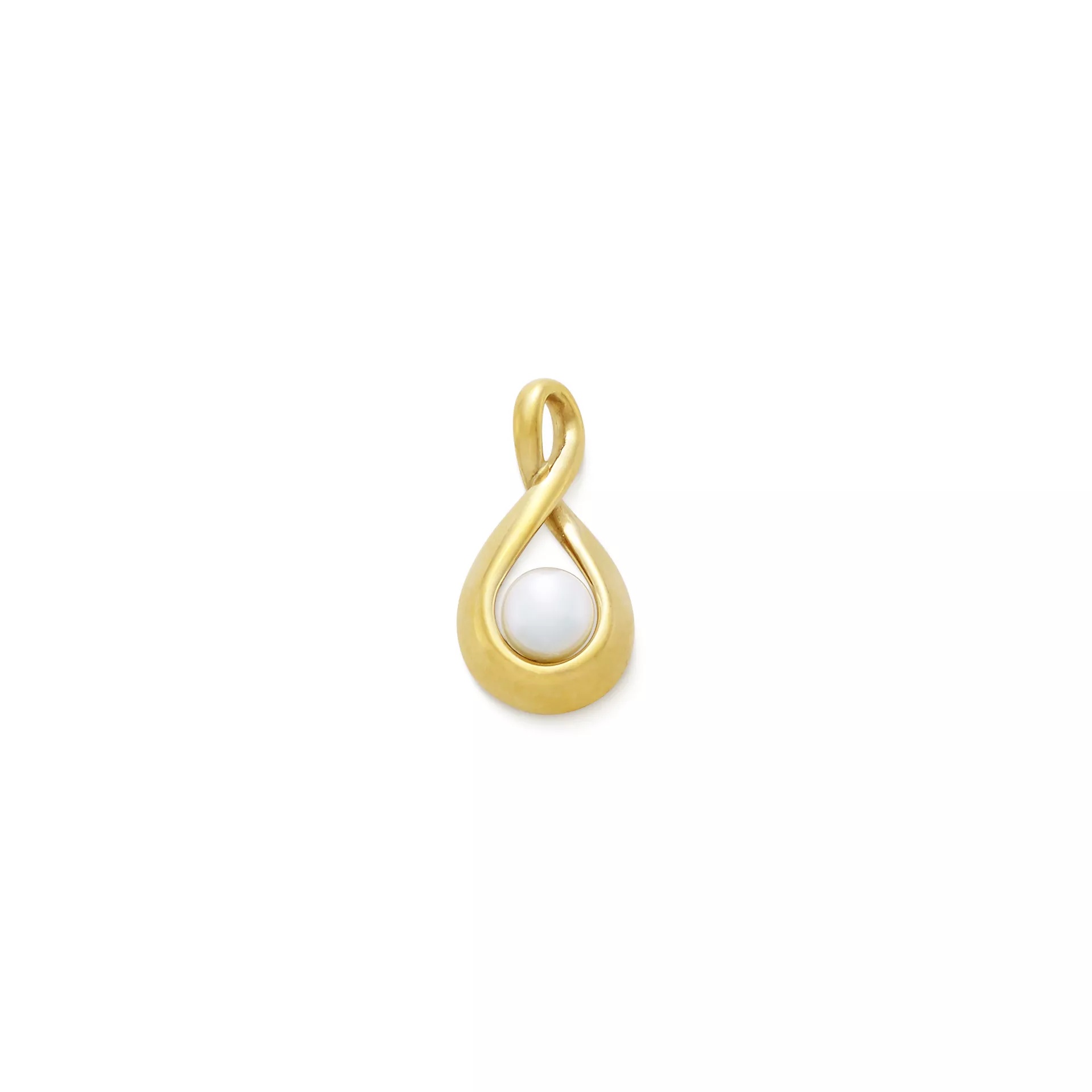 Graceful Twist Pendant with Cultured Pearl
