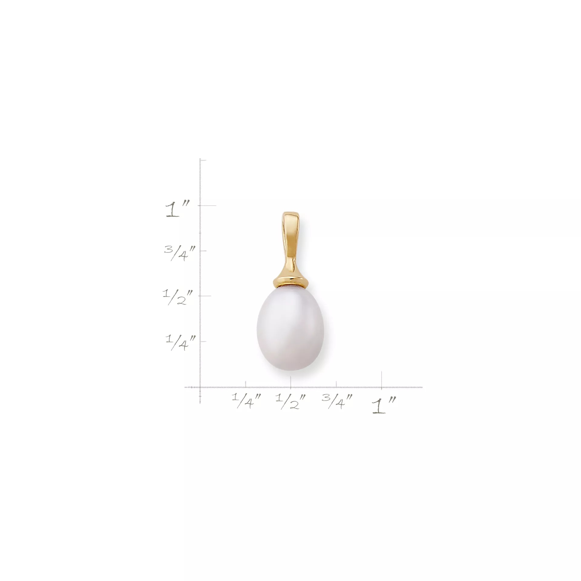 Teardrop Cultured Pearl Pendant - Image 2