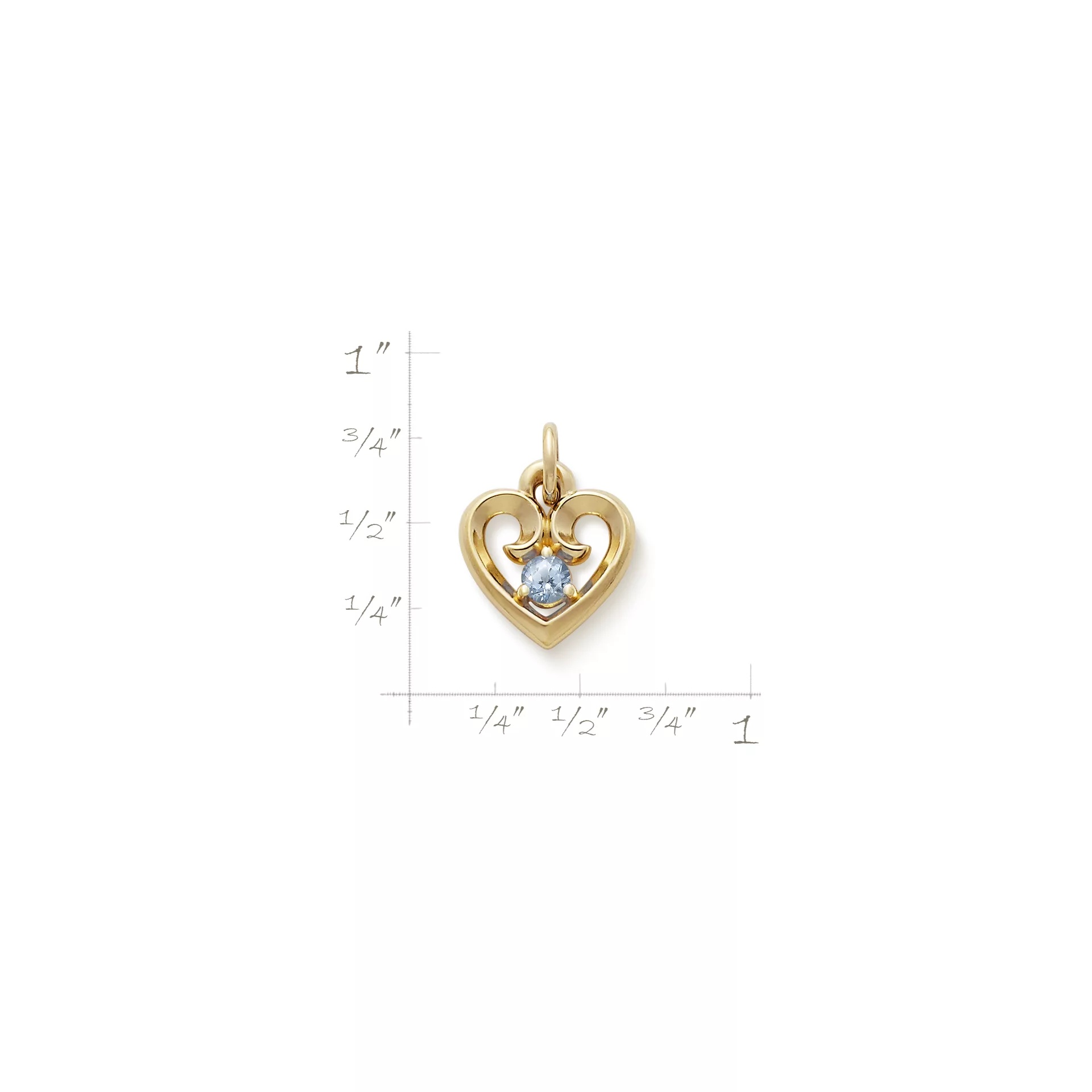 Avery Remembrance Heart Birthstone Charm - Image 2