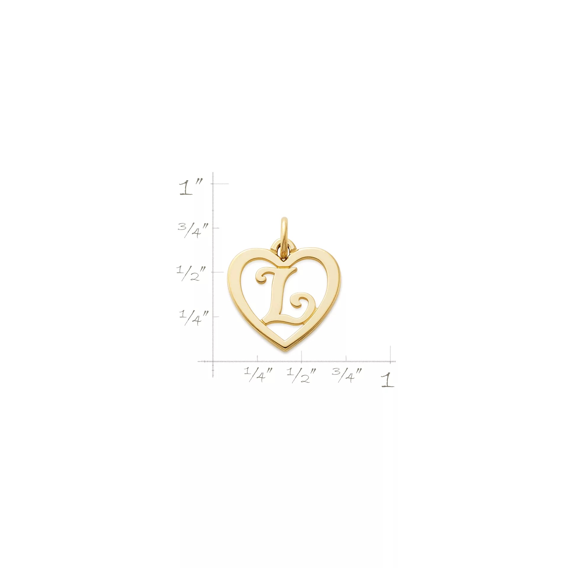 Heart Script Initial Charm - Image 4