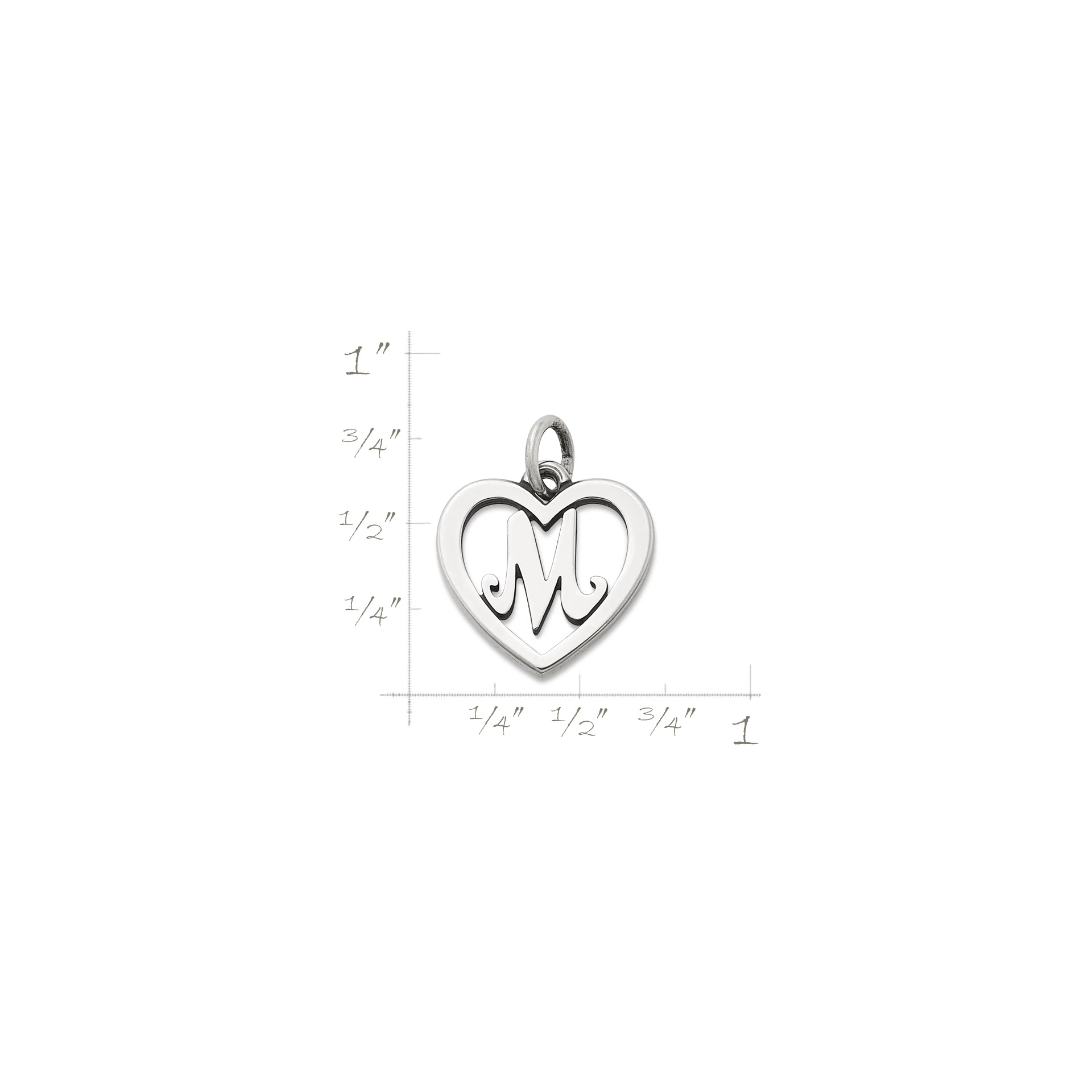Heart Script Initial Charm - Image 3