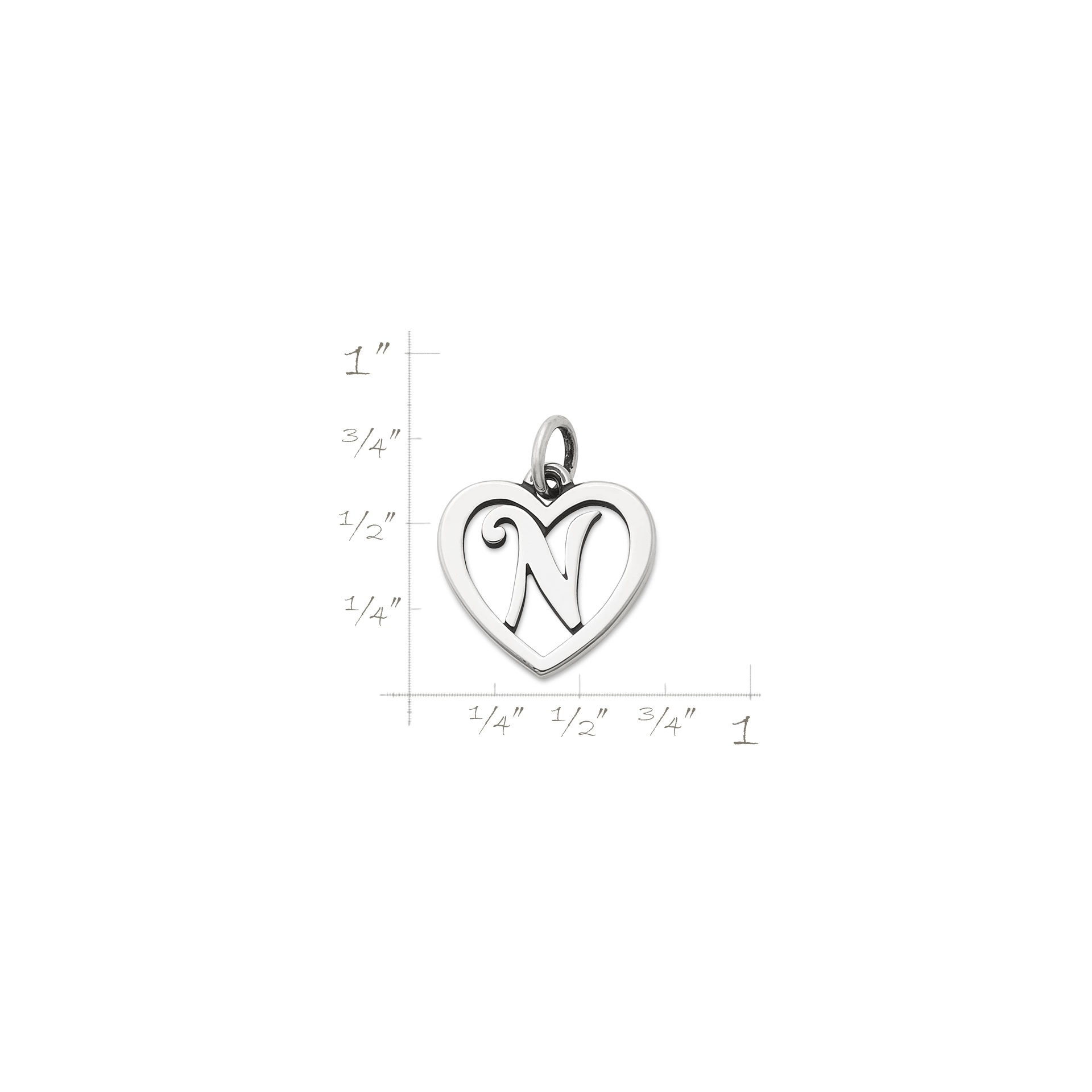 Heart Script Initial Charm - Image 3