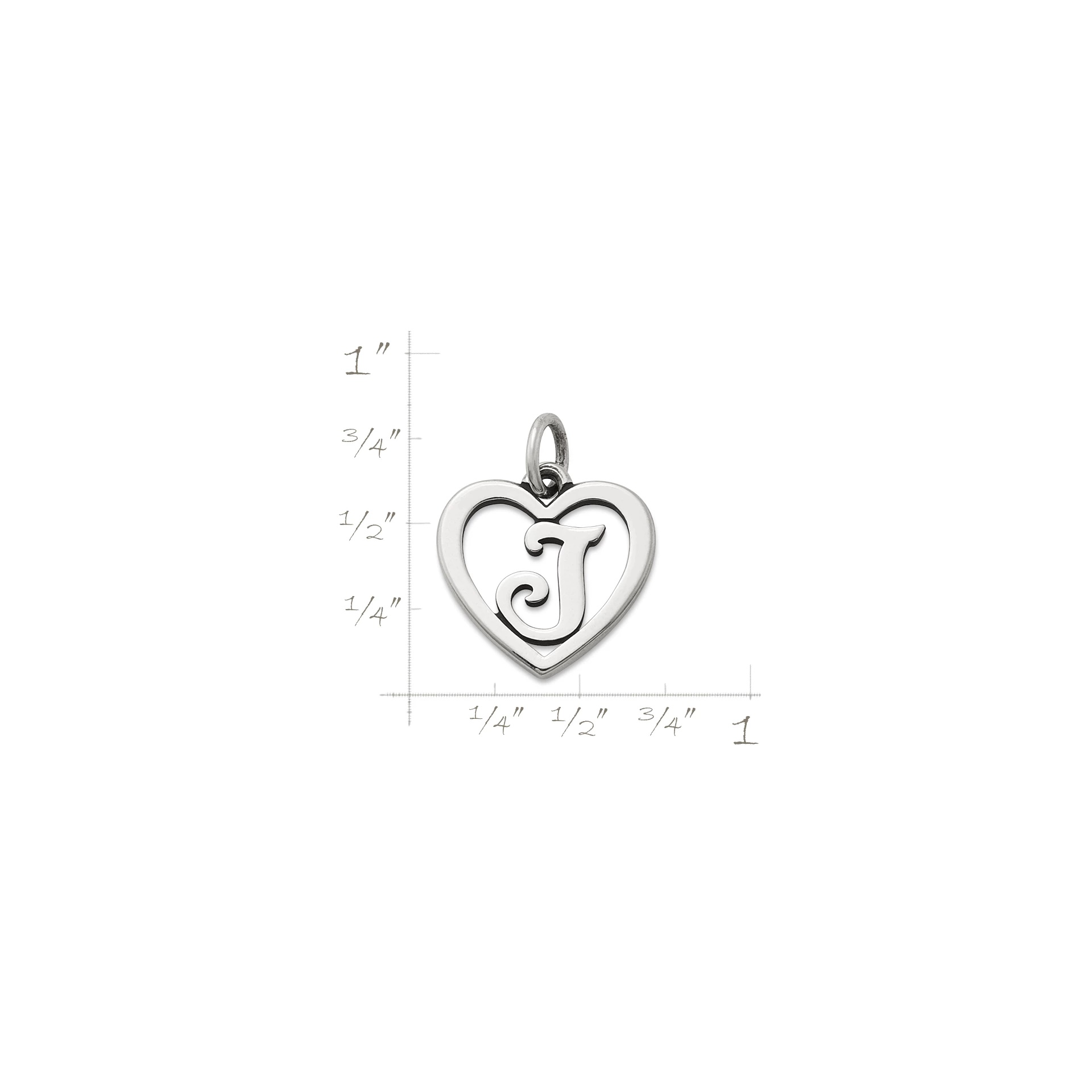 Heart Script Initial Charm - Image 3