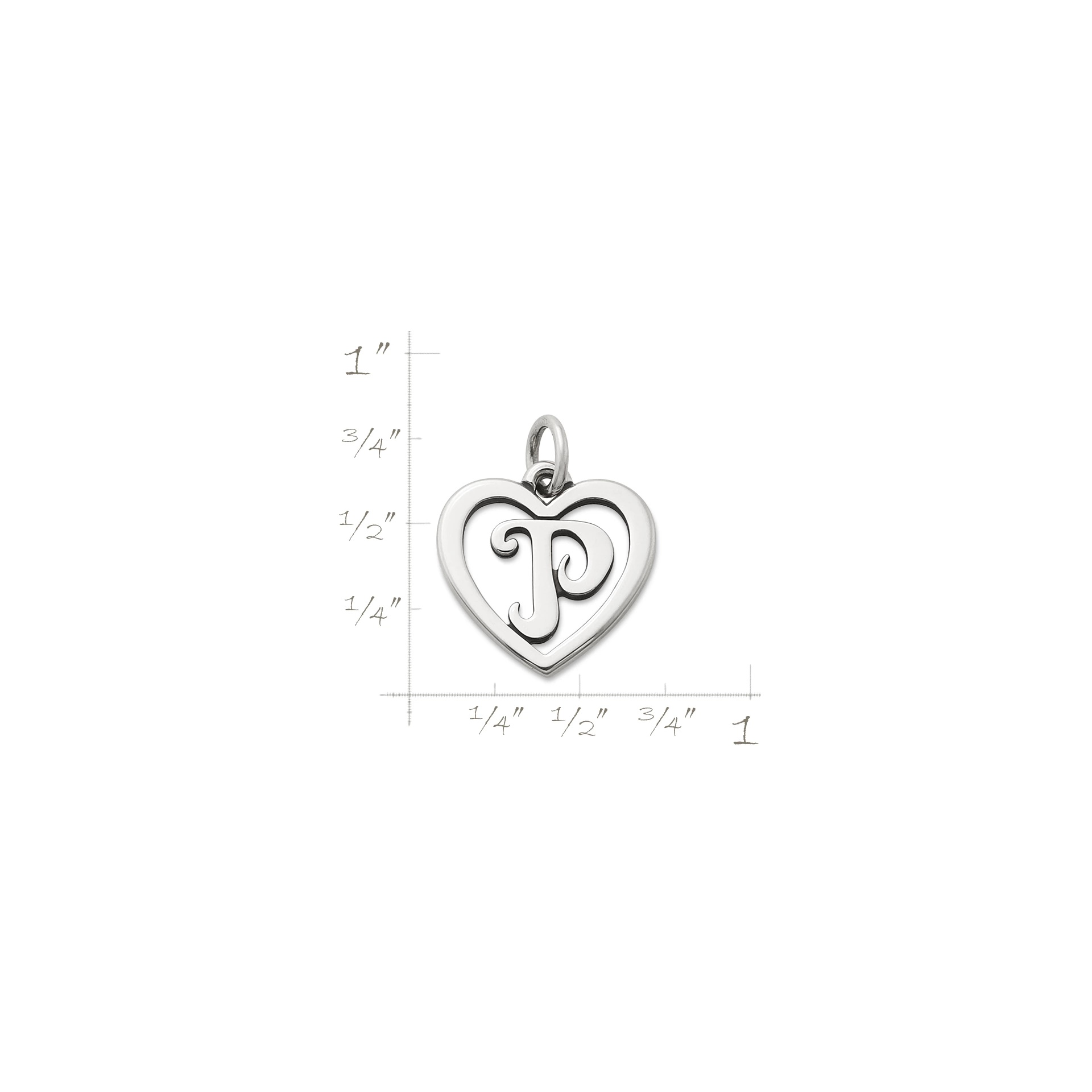 Heart Script Initial Charm - Image 3