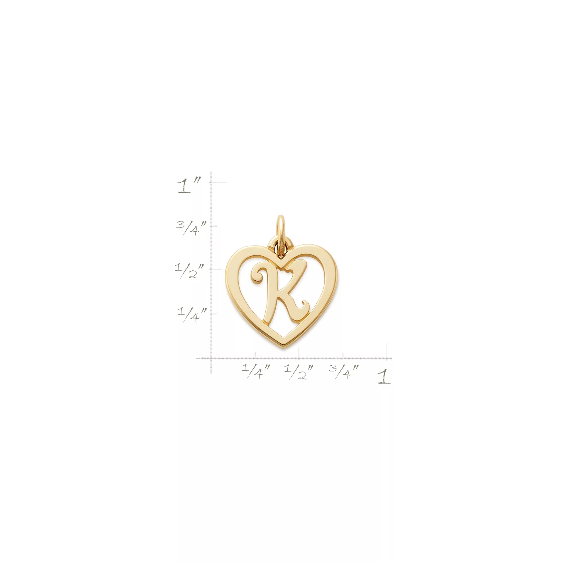 Heart Script Initial Charm - Image 4