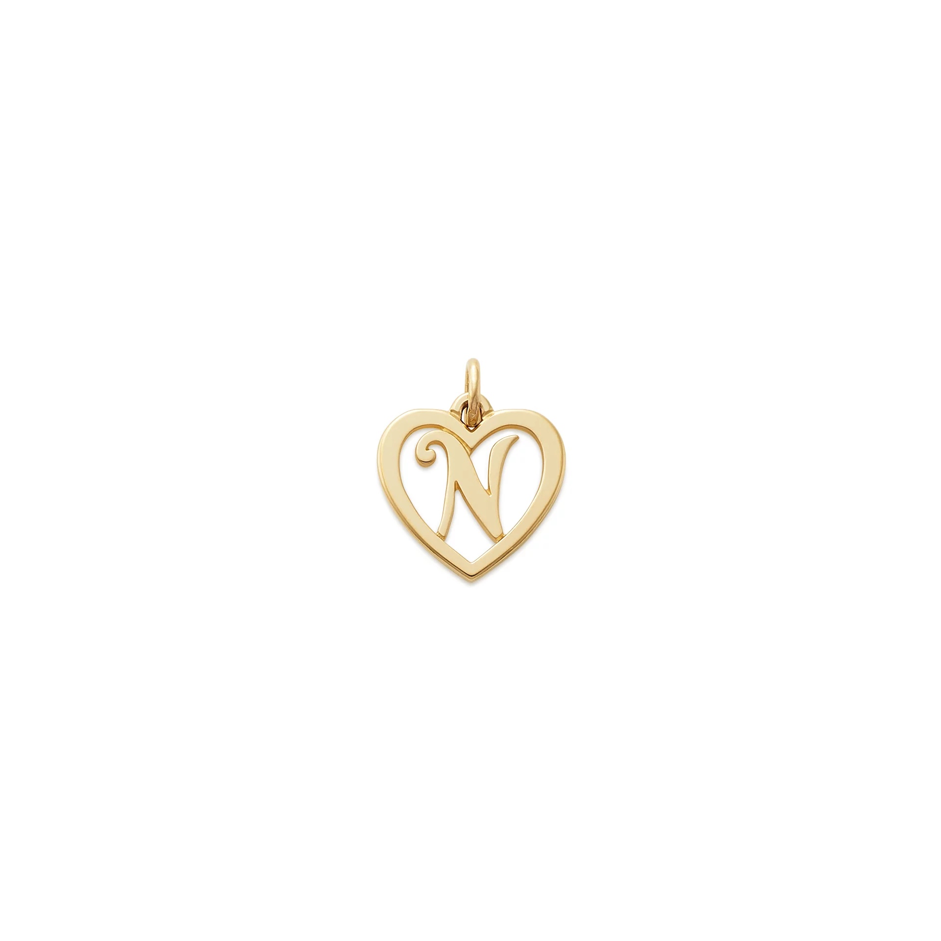 Heart Script Initial Charm