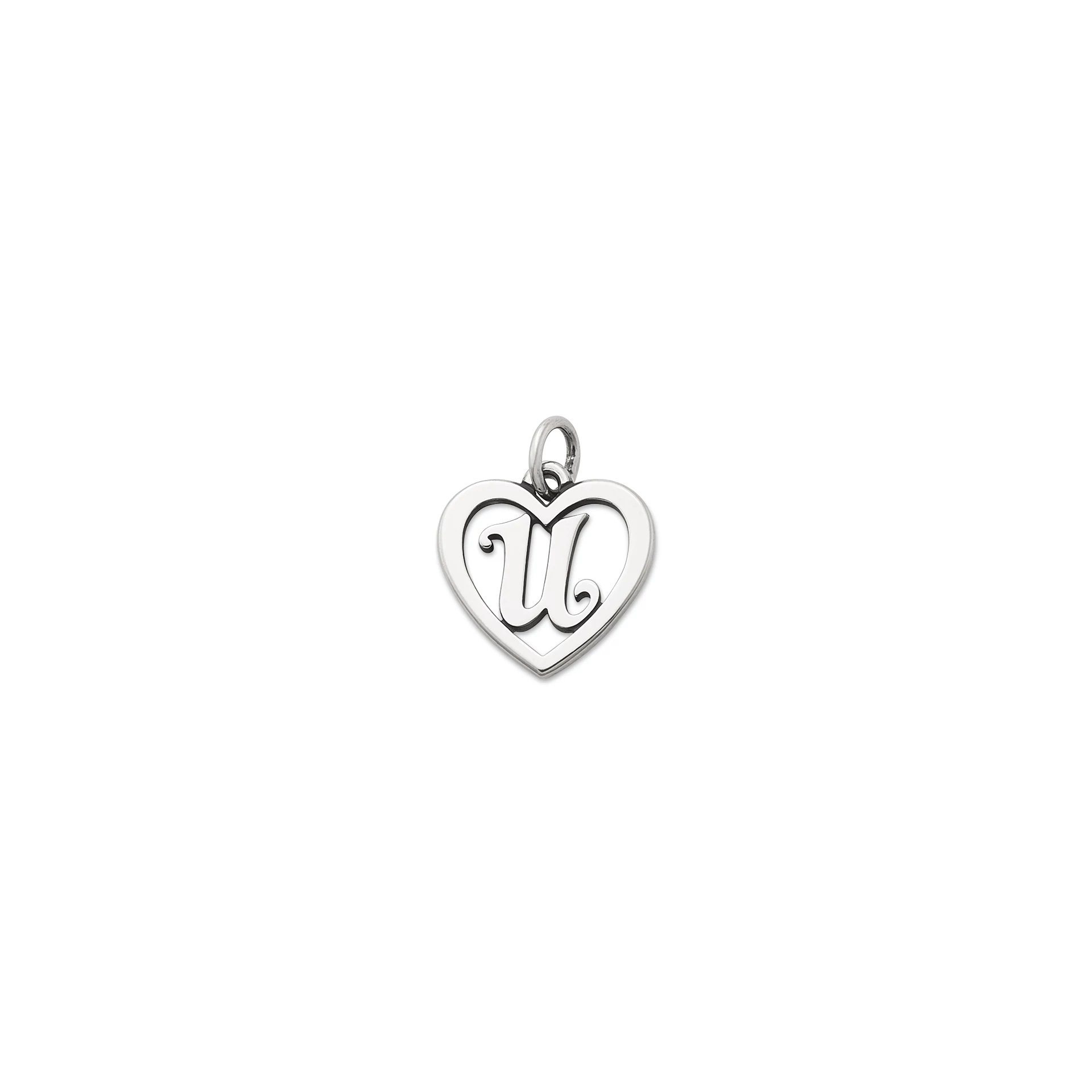 Heart Script Initial Charm