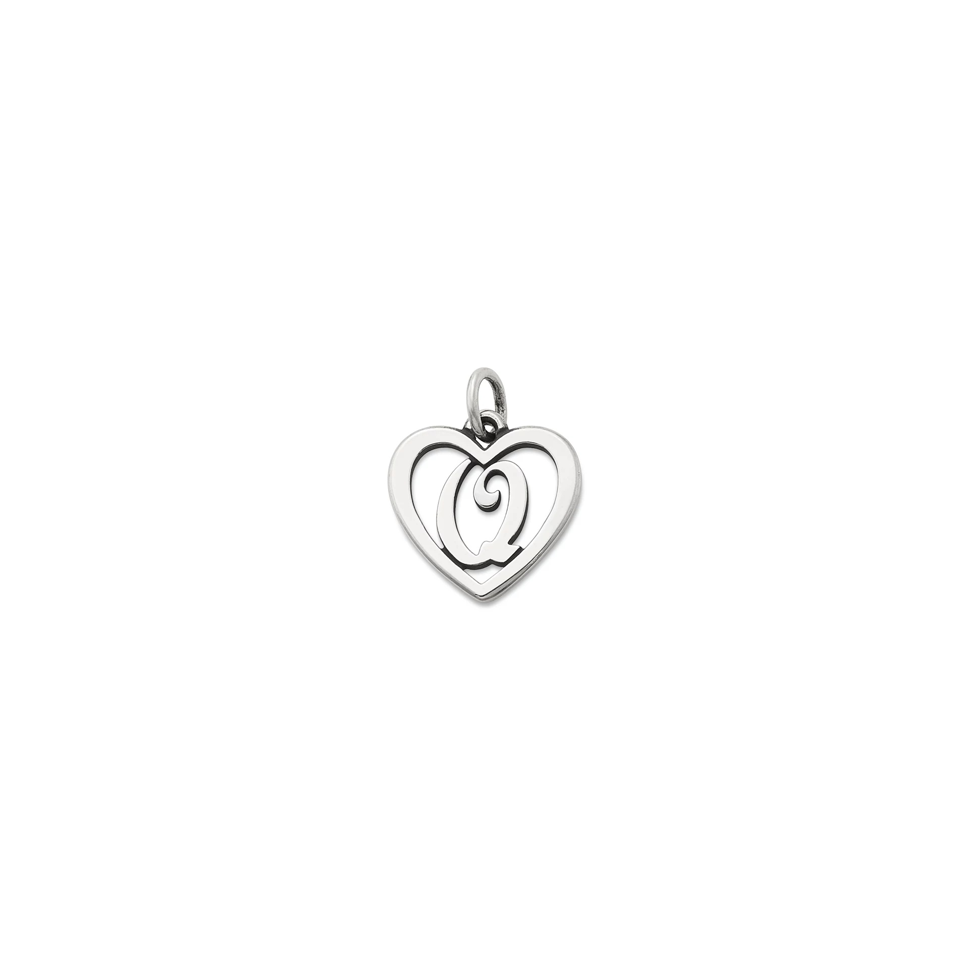 Heart Script Initial Charm