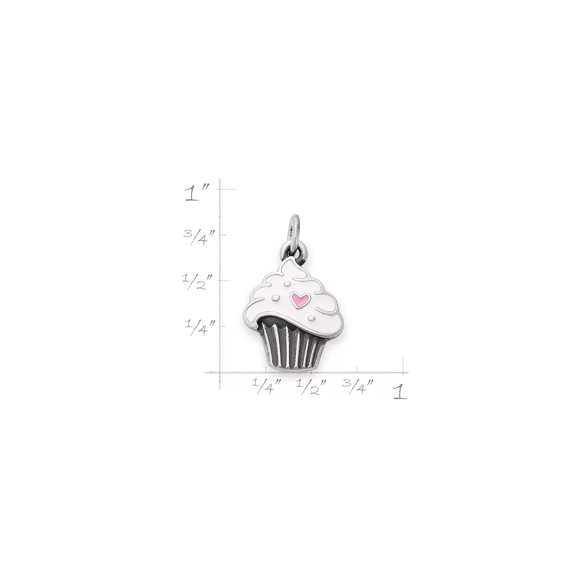 Enamel Sweetheart Cupcake Charm - Image 3