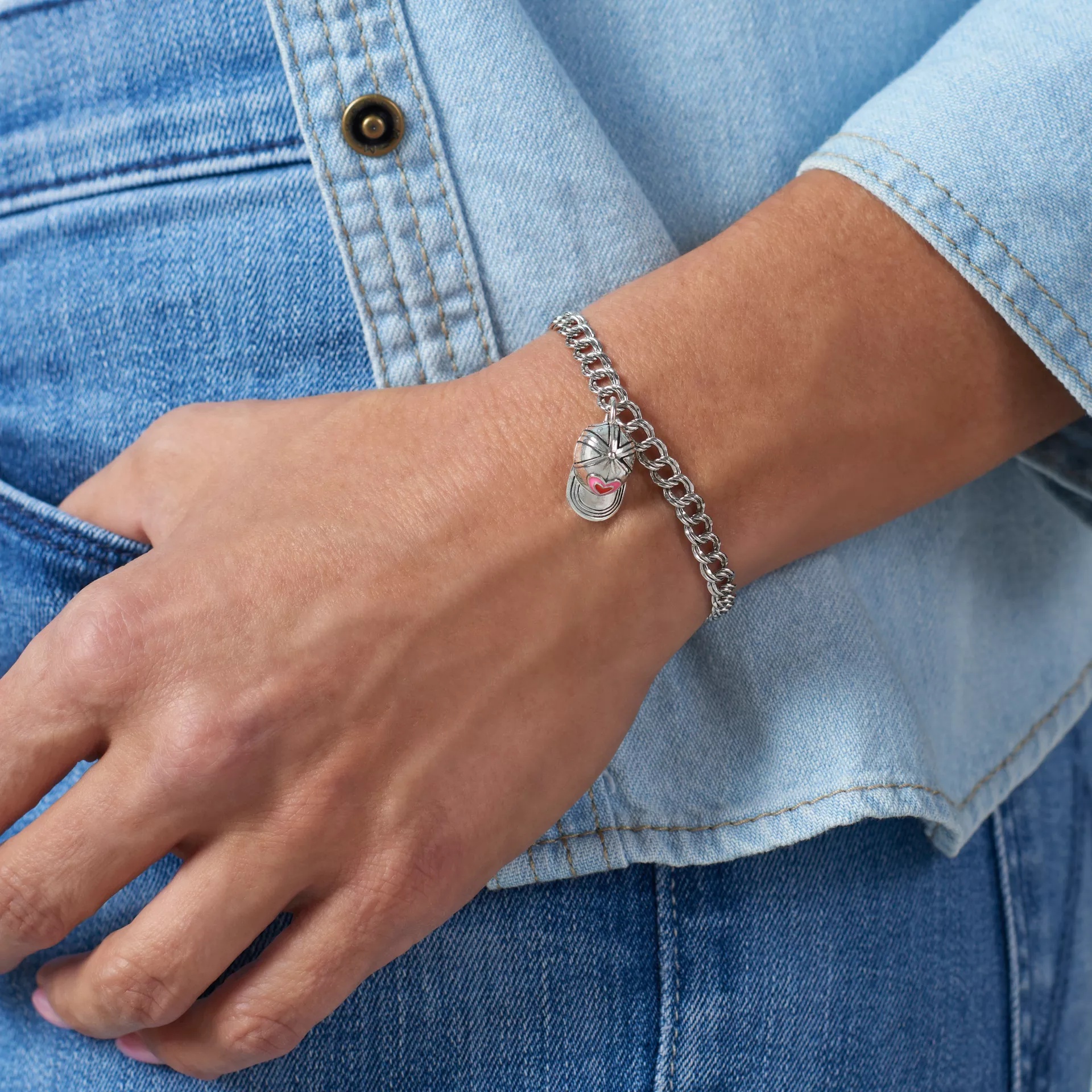 Enamel Heart Ball Cap Charm - Image 4