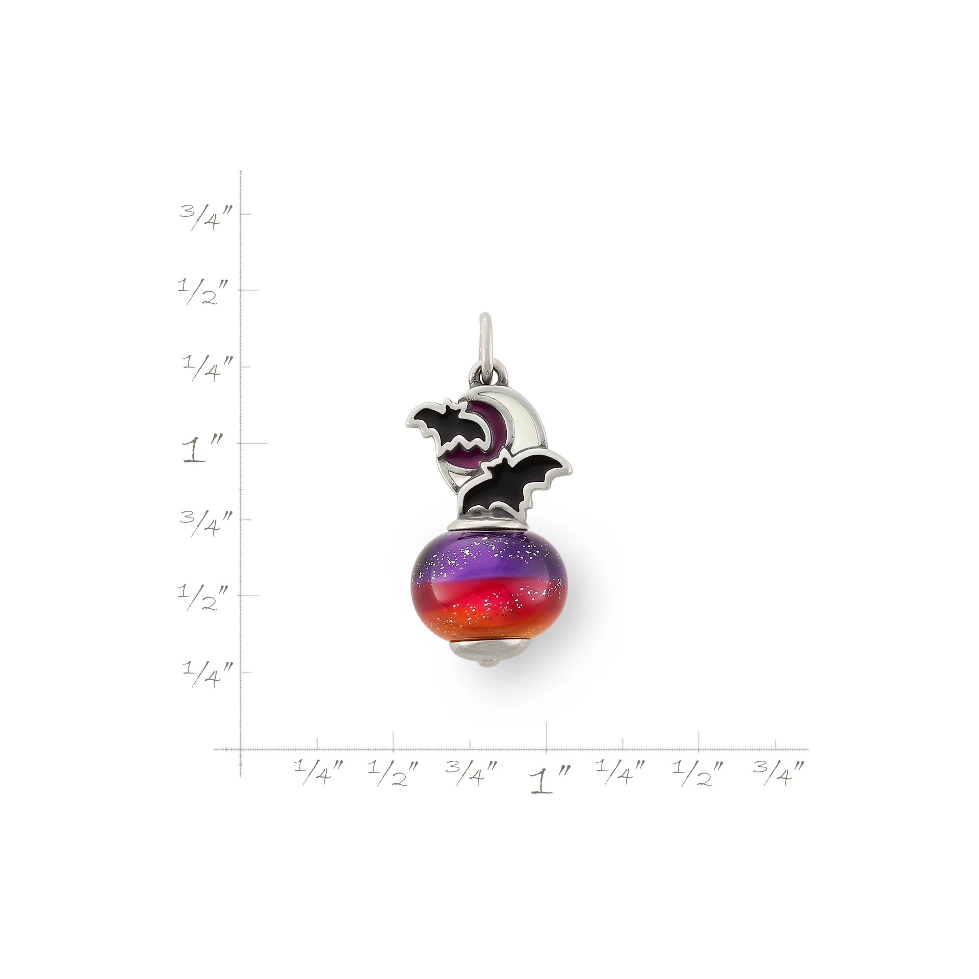 Enamel Halloween Night Art Glass Charm - Image 5