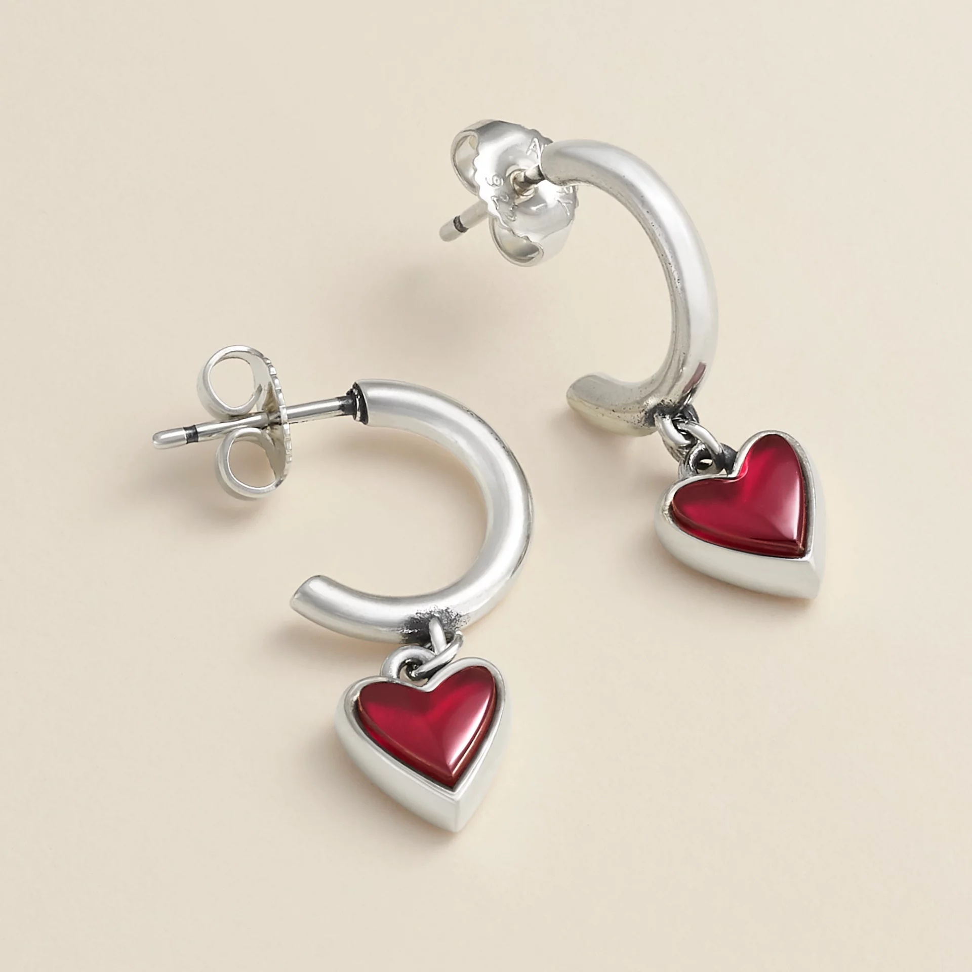 Sweetheart Gemstone Hoop Dangle EarShop All Rings - Image 2