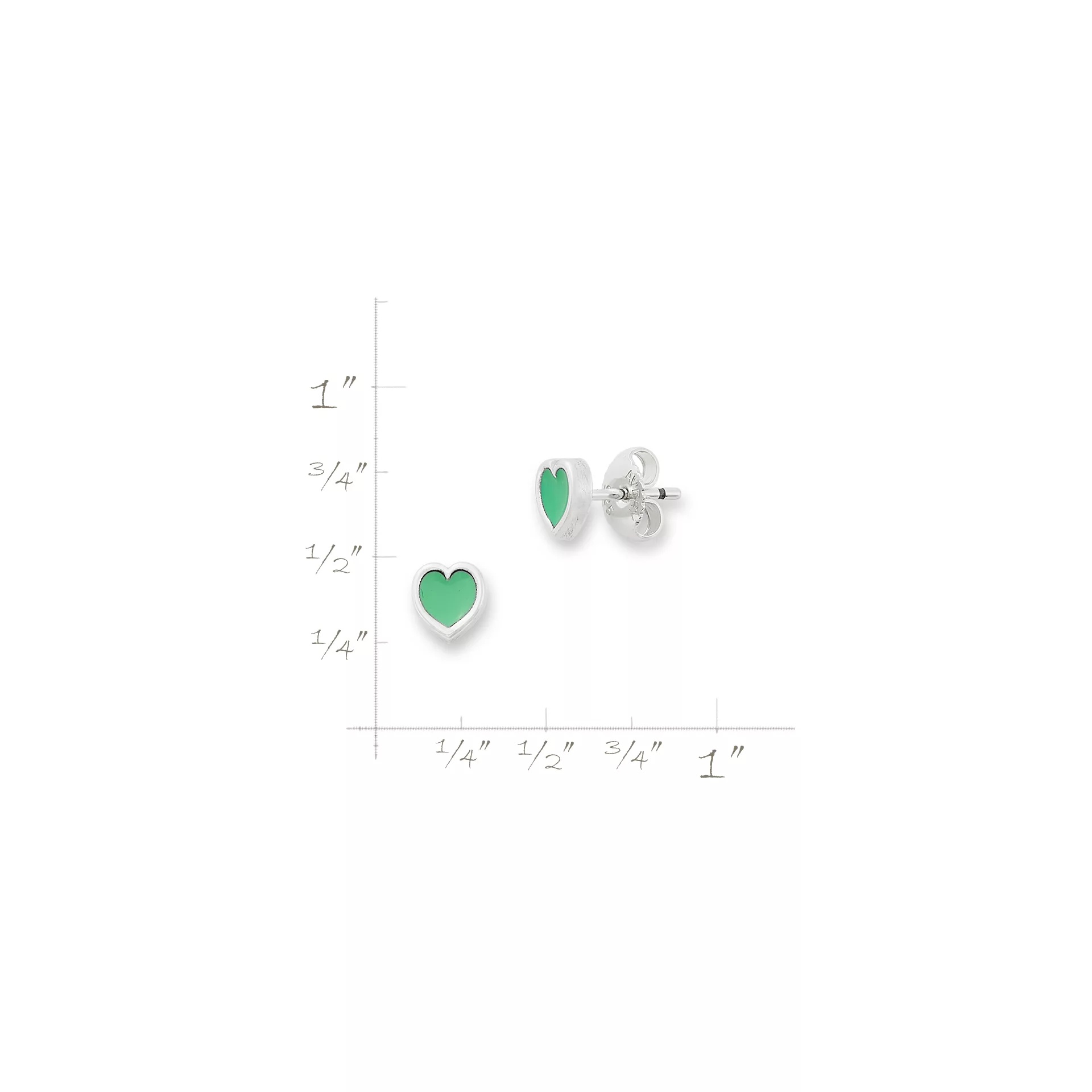 Enamel Connected Hearts Studs - Image 5
