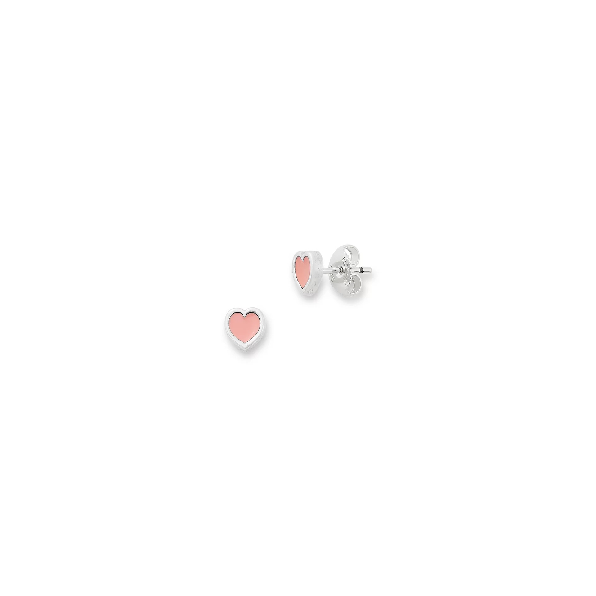Enamel Connected Hearts Studs