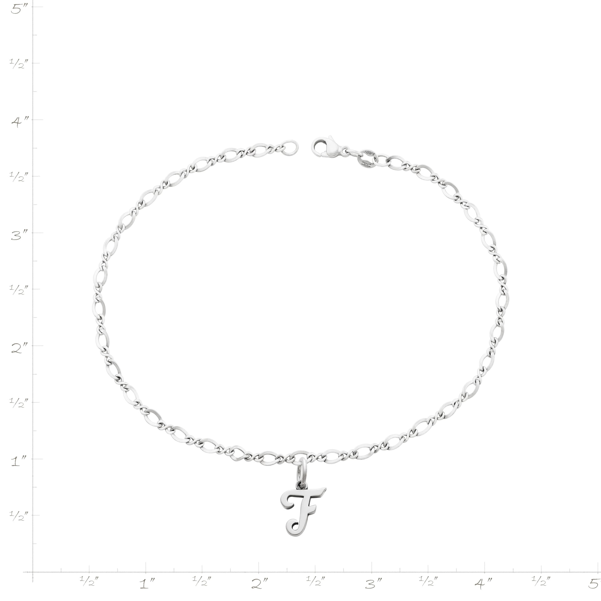Small Script Initial Anklet - Image 3