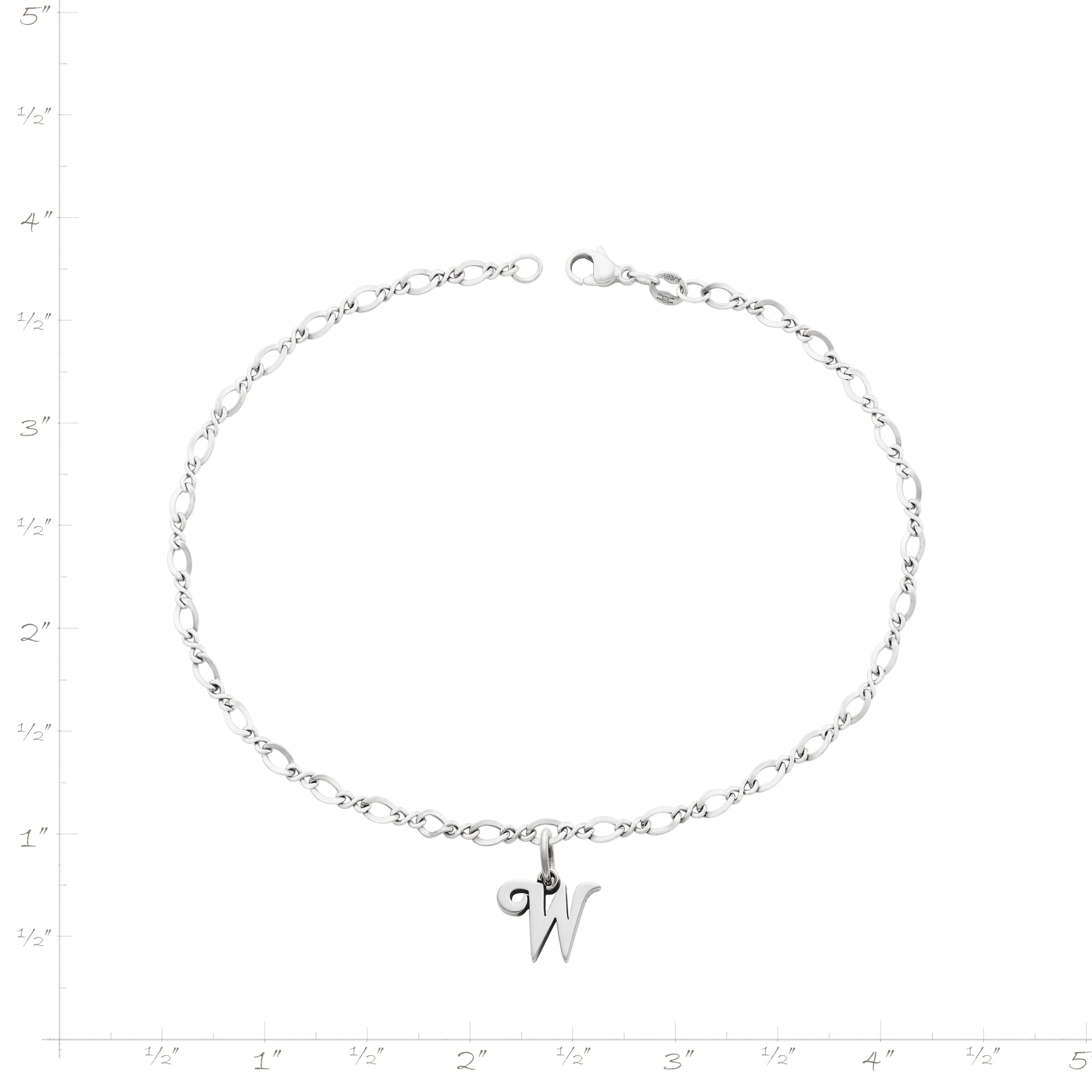 Small Script Initial Anklet - Image 3