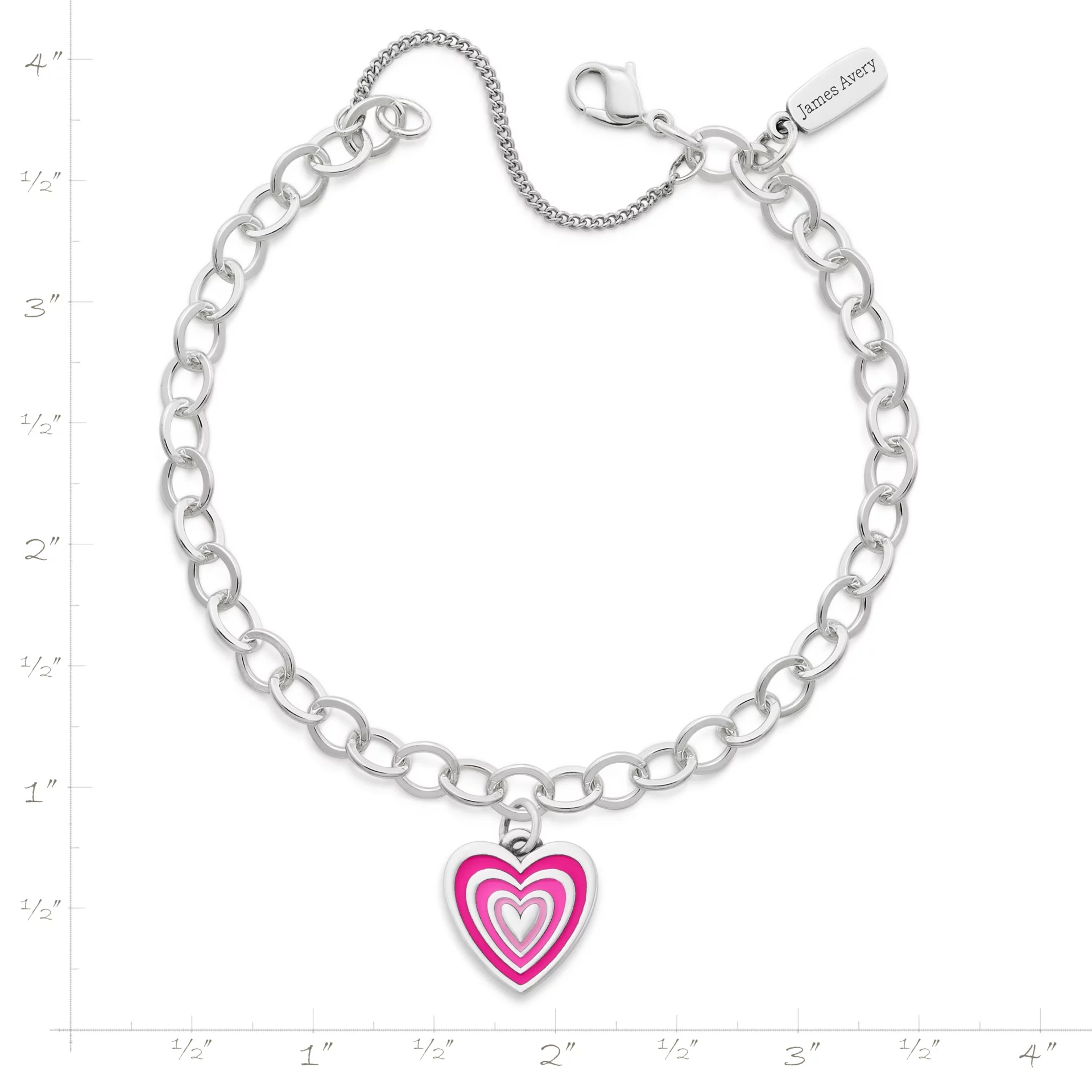 Enamel Radiant Heart Charm Bracelet - Image 2