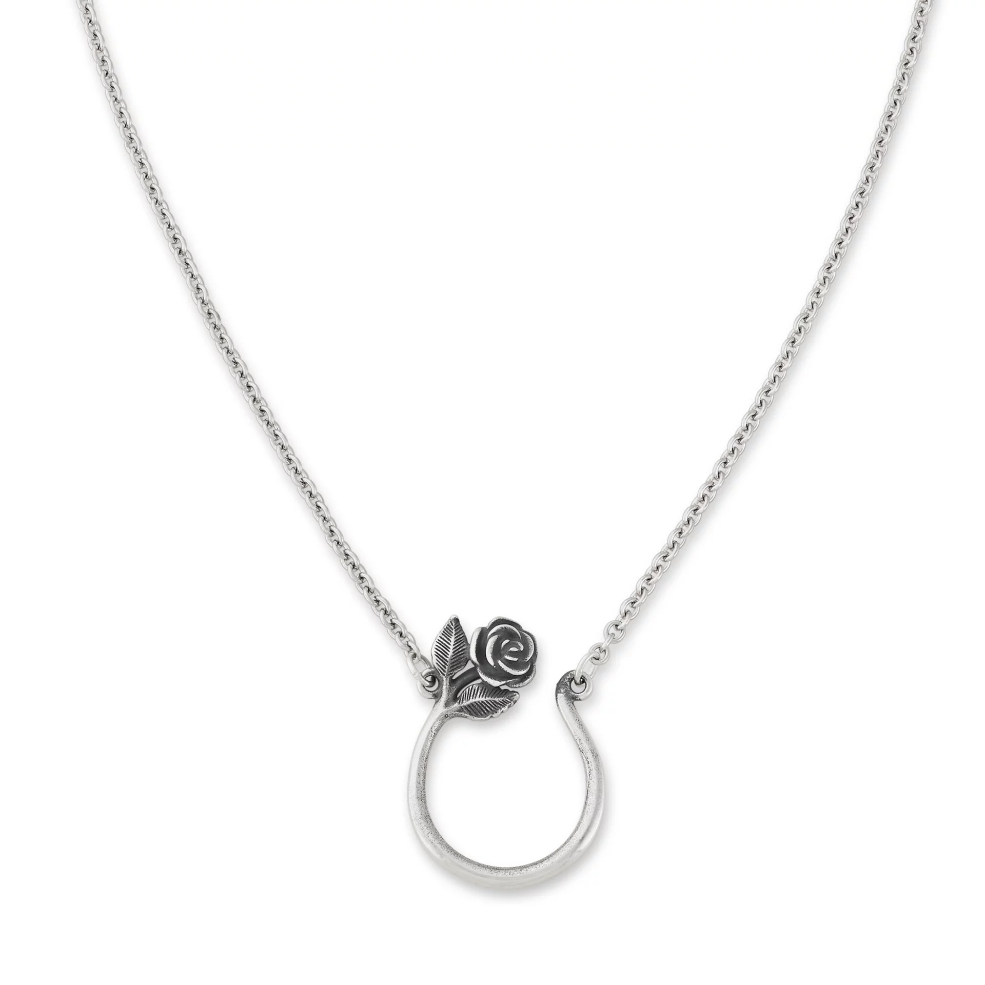Rose Changeable Charm Holder Necklace