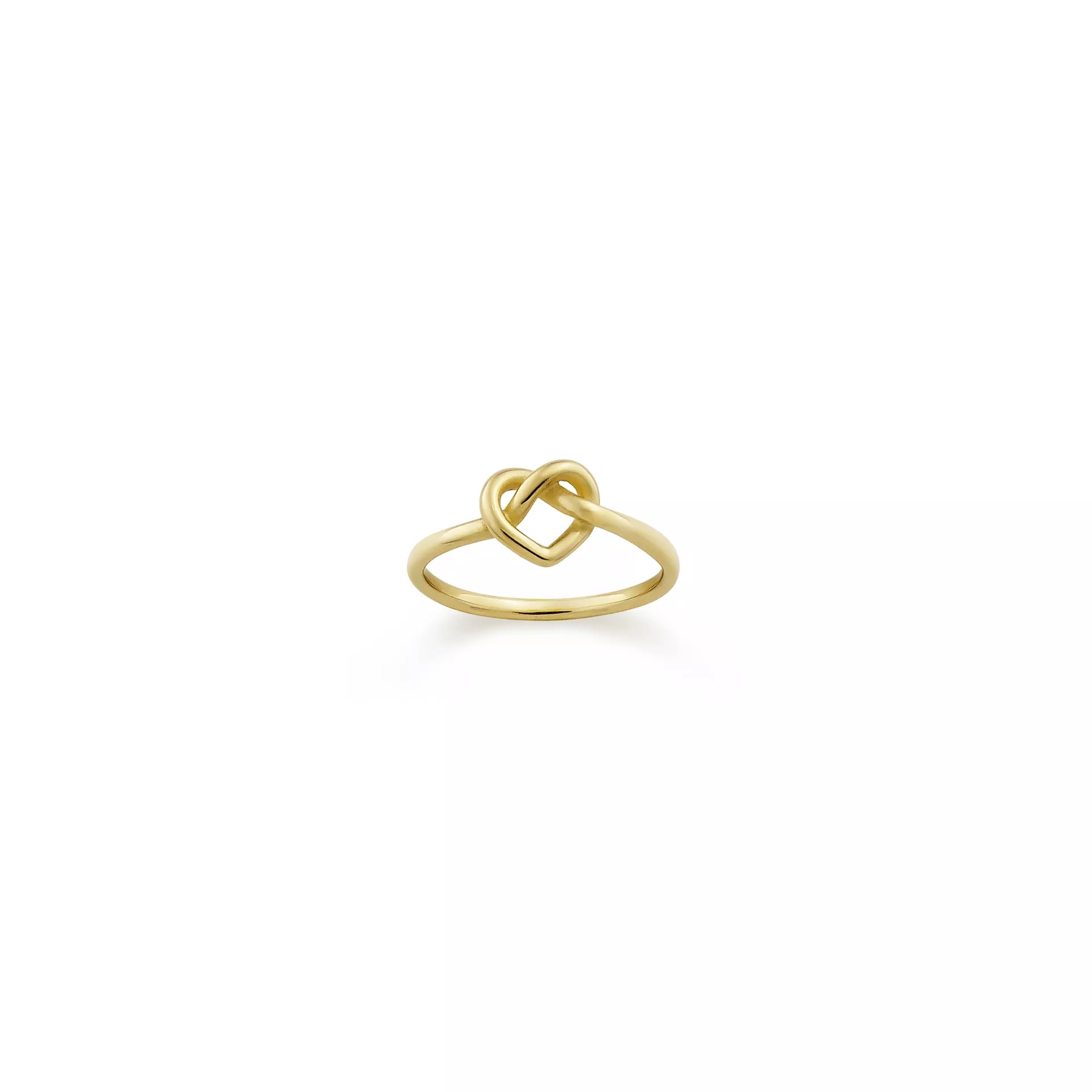 Delicate Heart Knot Ring