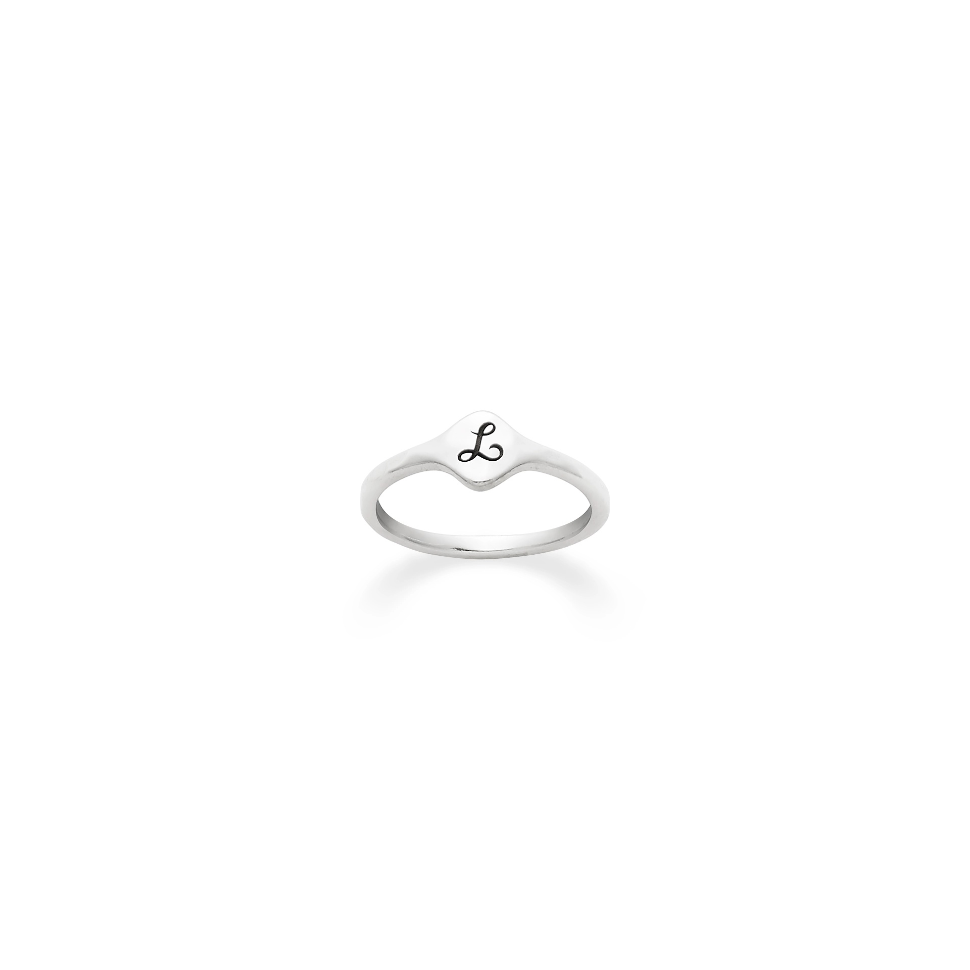 Petite Signet Initial Ring