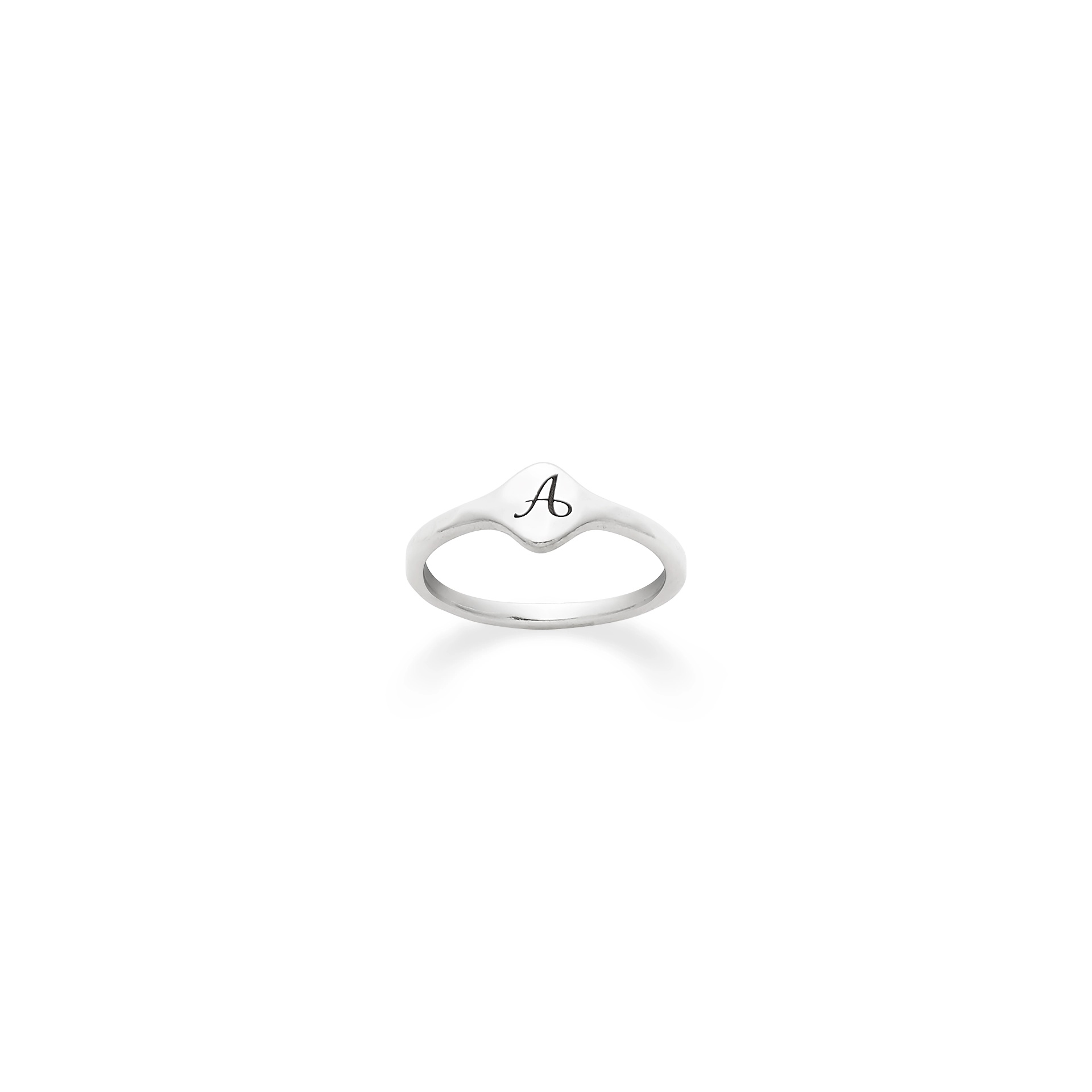 Petite Signet Initial Ring
