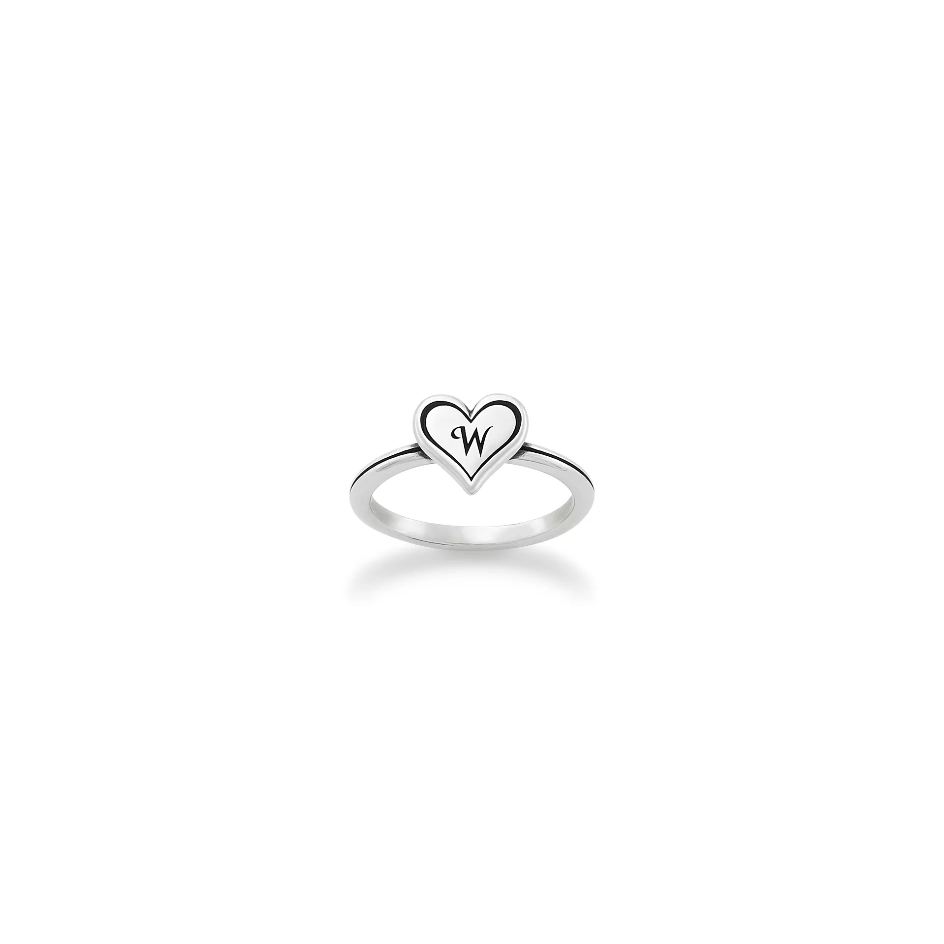 Delicate Heart Initial Ring