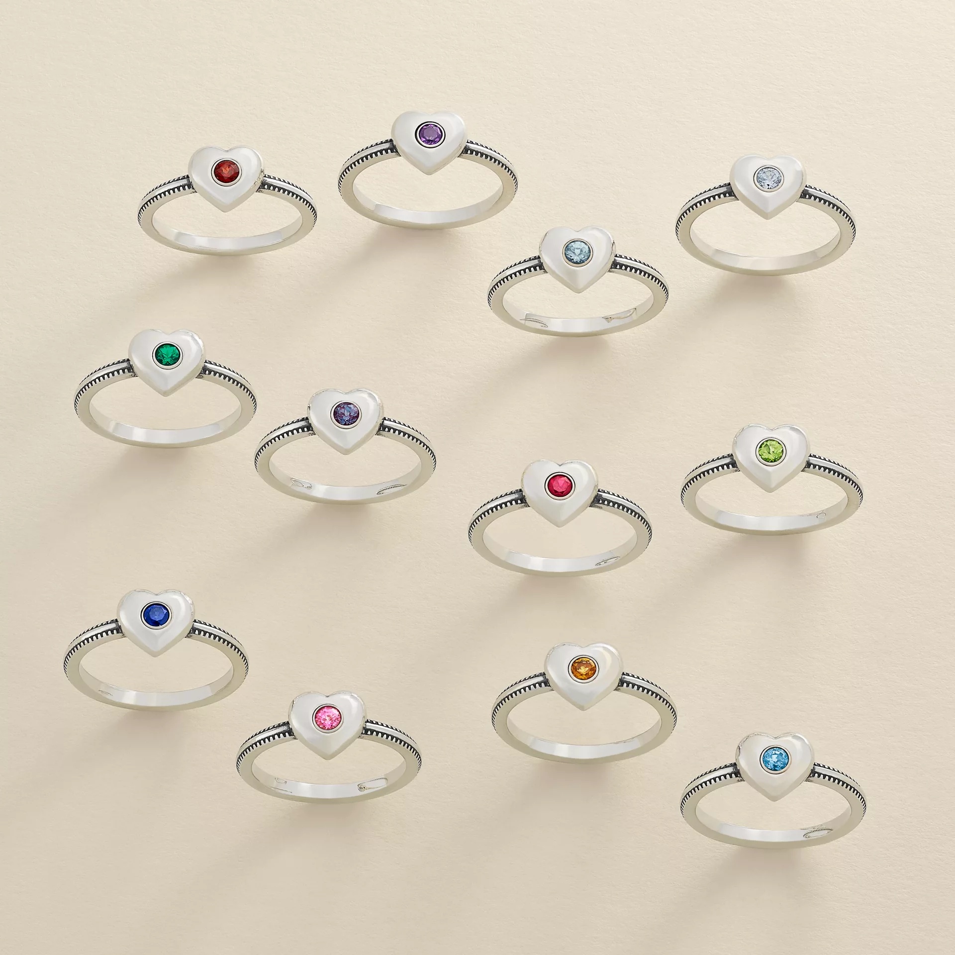 Keepsake Heart Birthstone Ring - Image 2