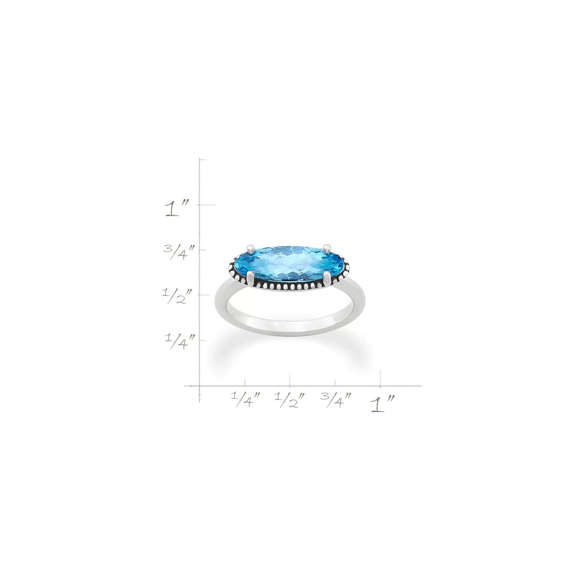 Beaded Horizon Gemstone Ring - Image 5