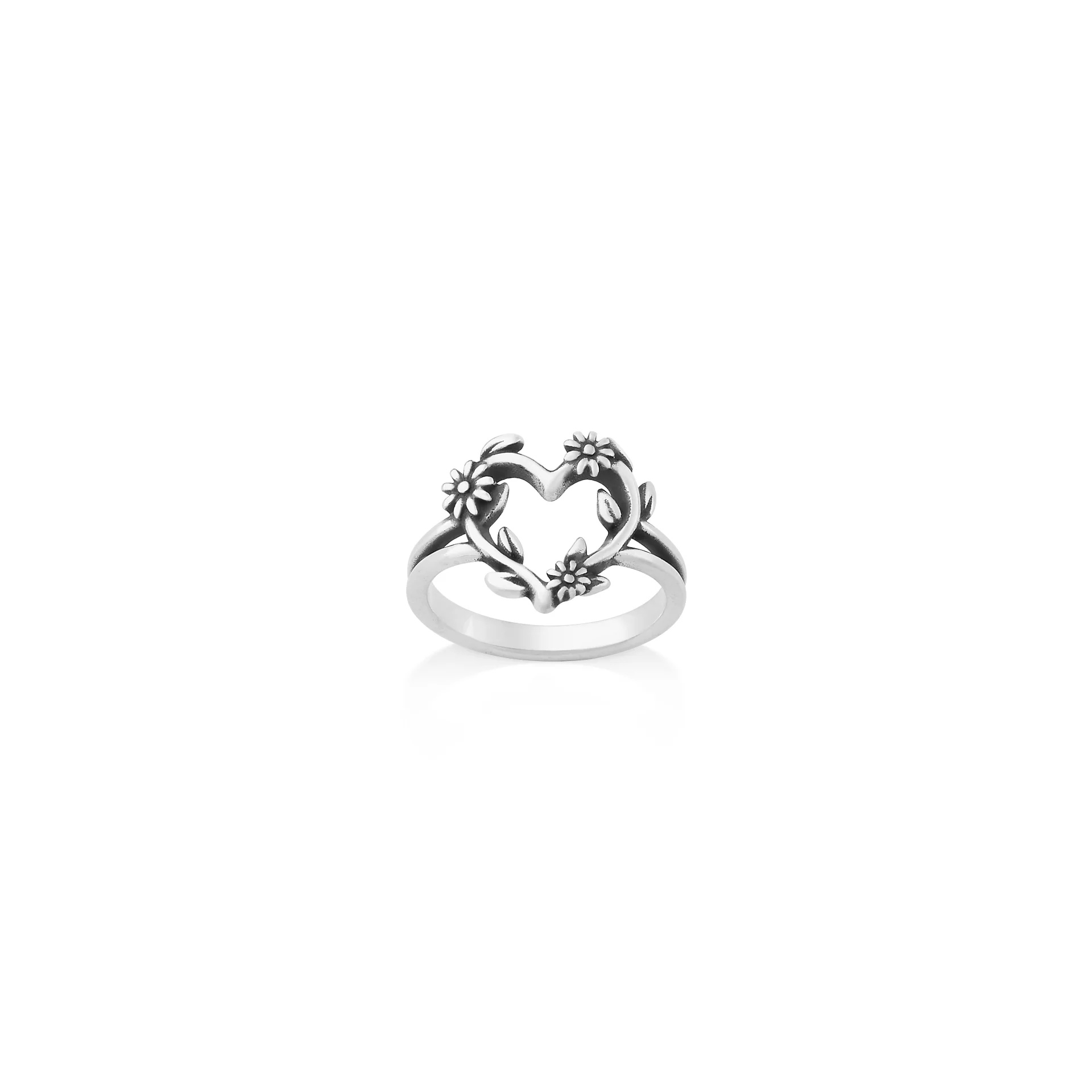 Flowering Vines Heart Ring